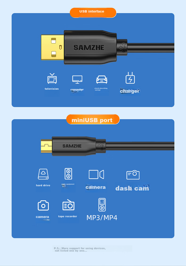 Кабель USB 2.0 - Mini USB
