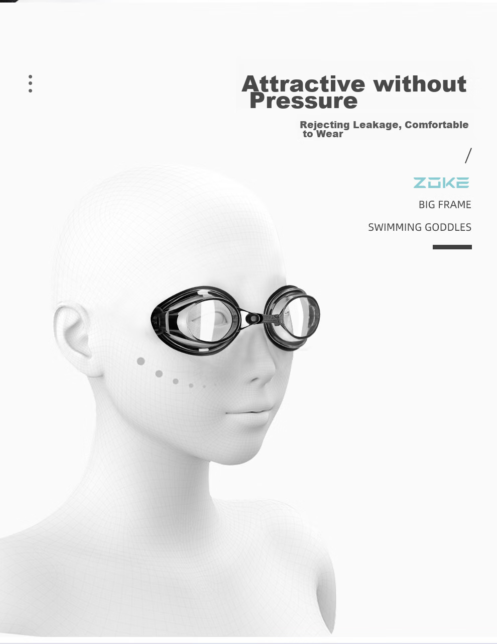 ZOKE Плавательные очки 622501111-4, профессиональные, водонепроницаемые, антизапотевающие, с высокой четкостью, унисекс, розовые