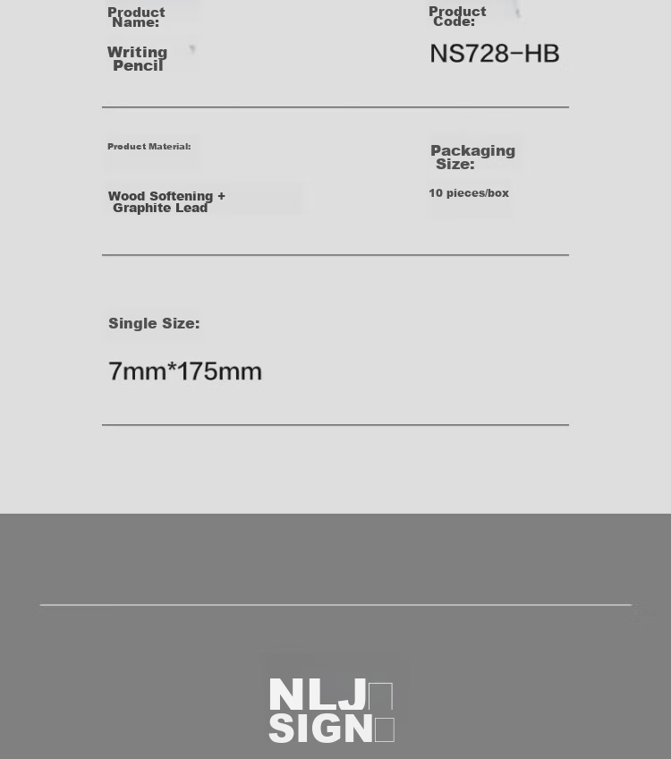 Карандаш NUSIGN NS728-HB, натуральное дерево, шестигранный, 10 шт.