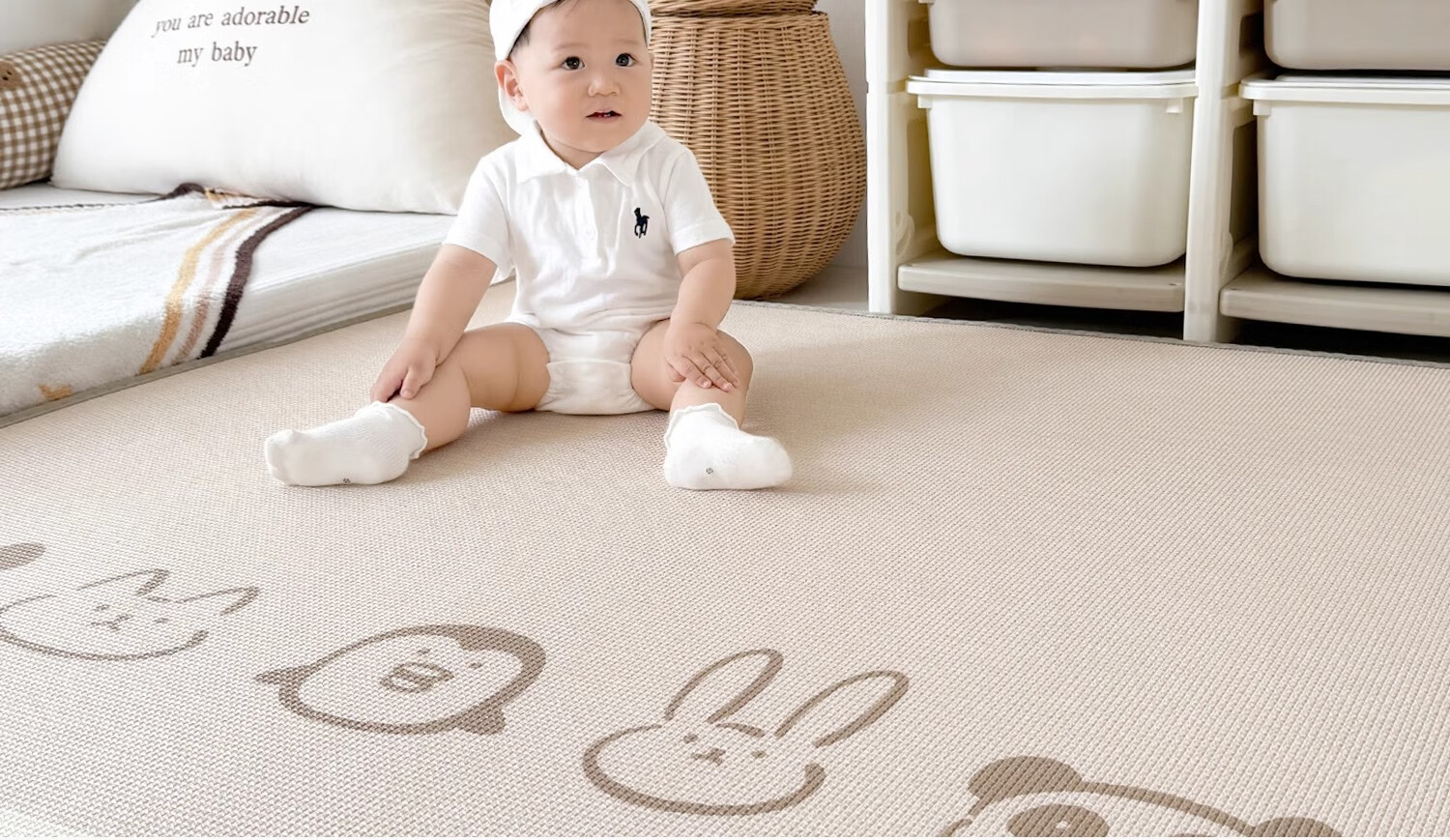 Детский игровой коврик Ledi XPE, двусторонний, толстый, 180x150x2 см
