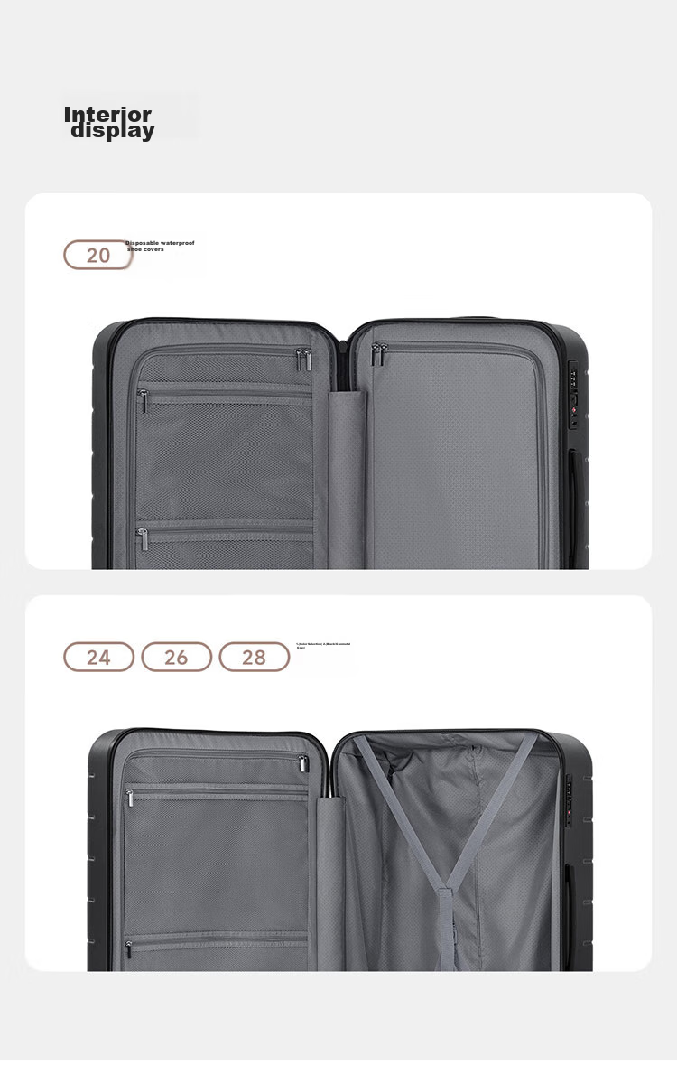 Чемодан Xiaomi Mijia Luggage, 20-дюймовый ручная кладь, поликарбонатный, с кодовым замком, бежевый