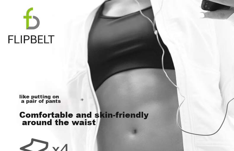 Поясная сумка Flipbelt Zipped Waist Pack, для спорта, бега, туризма, марафона, велоспорта, размер XL, звездный серый