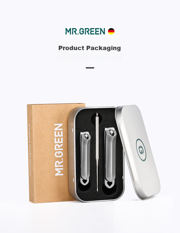 Набор для маникюра MR.GREEN, немецкий, из нержавеющей стали, 3 предмета, артикул MR-1131