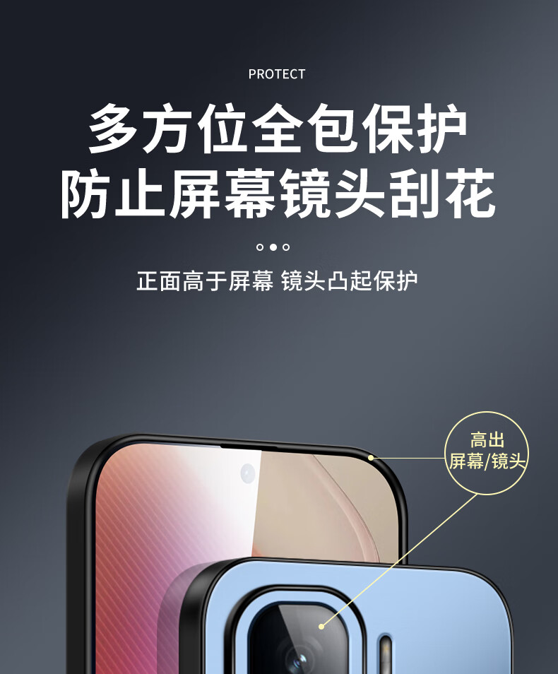 Чехол для телефона Shangsu AG Frosted для Vivo iQOO Neo10 / Neo10 Pro, синий сапфир, защита камеры, противоударный, анти-отпечаток