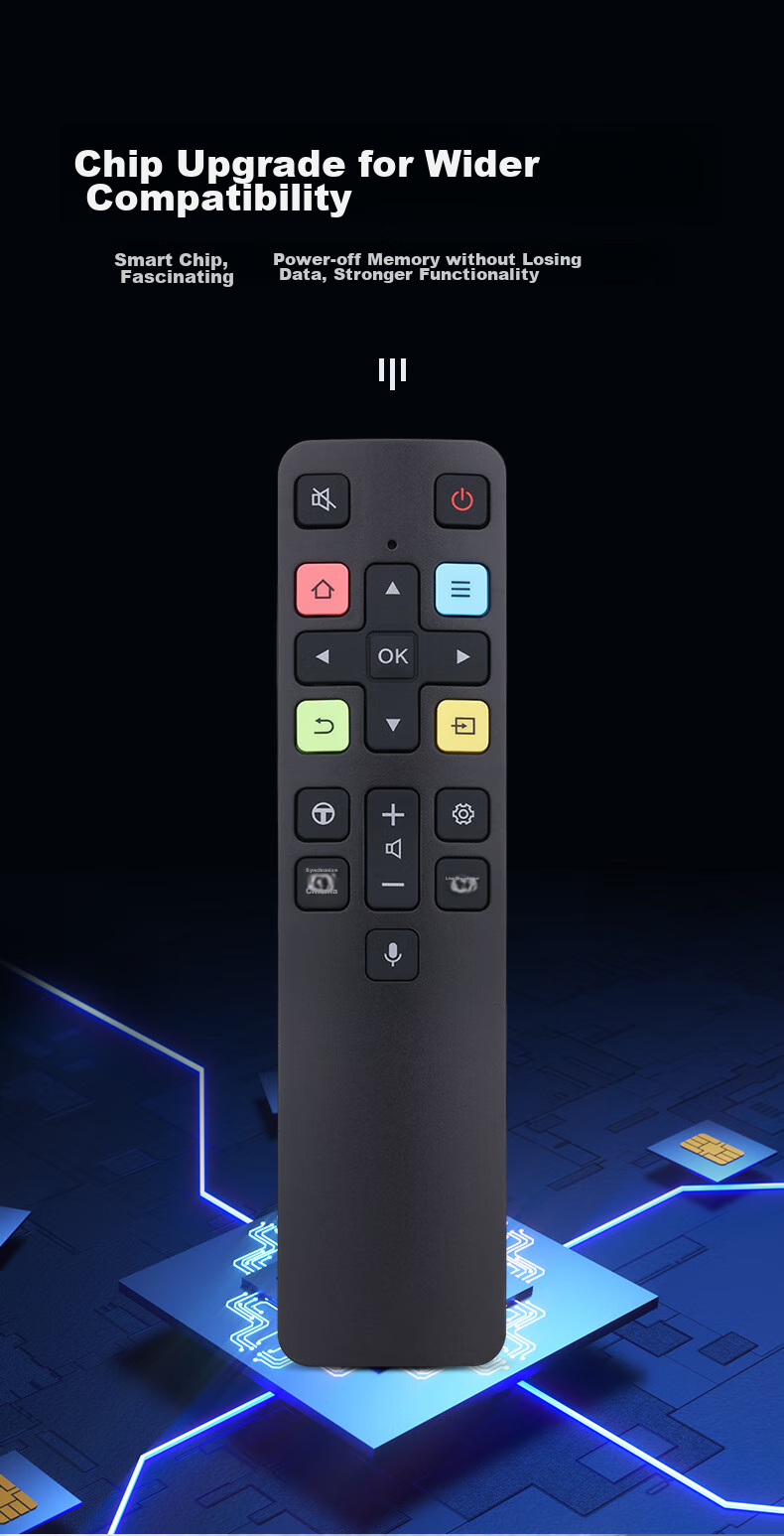 Пульт ДУ Qinxuan RC801C/D для телевизоров TCL, голосовое управление, Bluetooth