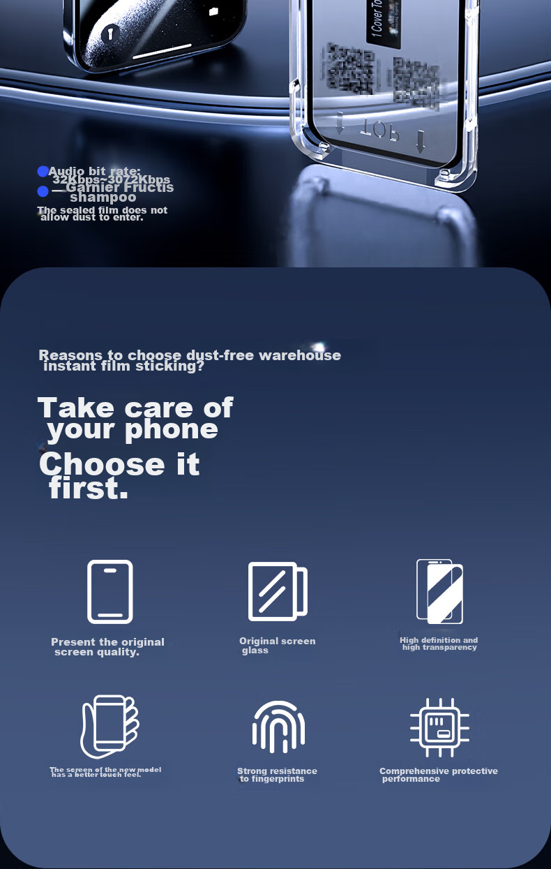 Защитное стекло ALittleFlower для Apple iPhone 14 Pro Max, прозрачное, противоударное, антибликовое, 0.3 мм