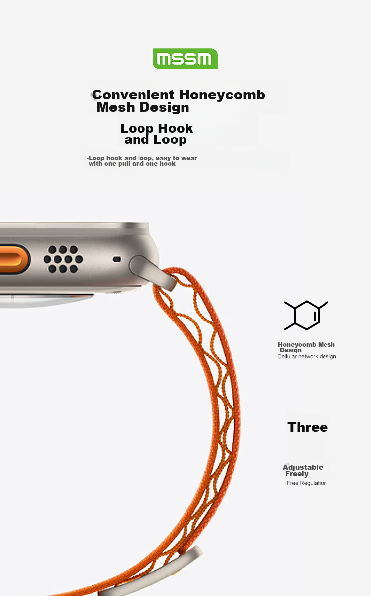 Ремешок MSSM Nylon Alpine Loop для Apple Watch, черный, 38/40/41/42 мм