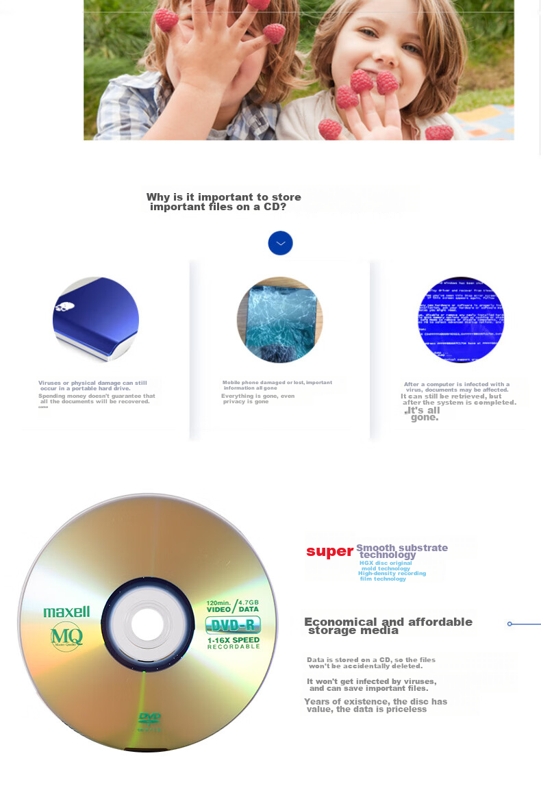 DVD+RW диски Maxell, 4x, 4.7 ГБ, 1 шт. в упаковке, запись и стирание данных
