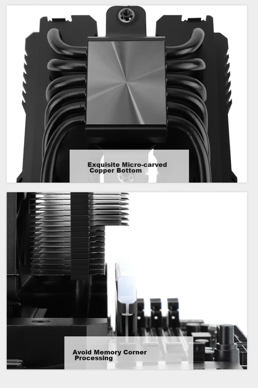 Кулер для процессора Thermalright Peerless Assassin 120 SE BLACK, воздушное охлаждение, 6 тепловых трубок, двойные башни, вентиляторы 120 мм, высота 155 мм, черный