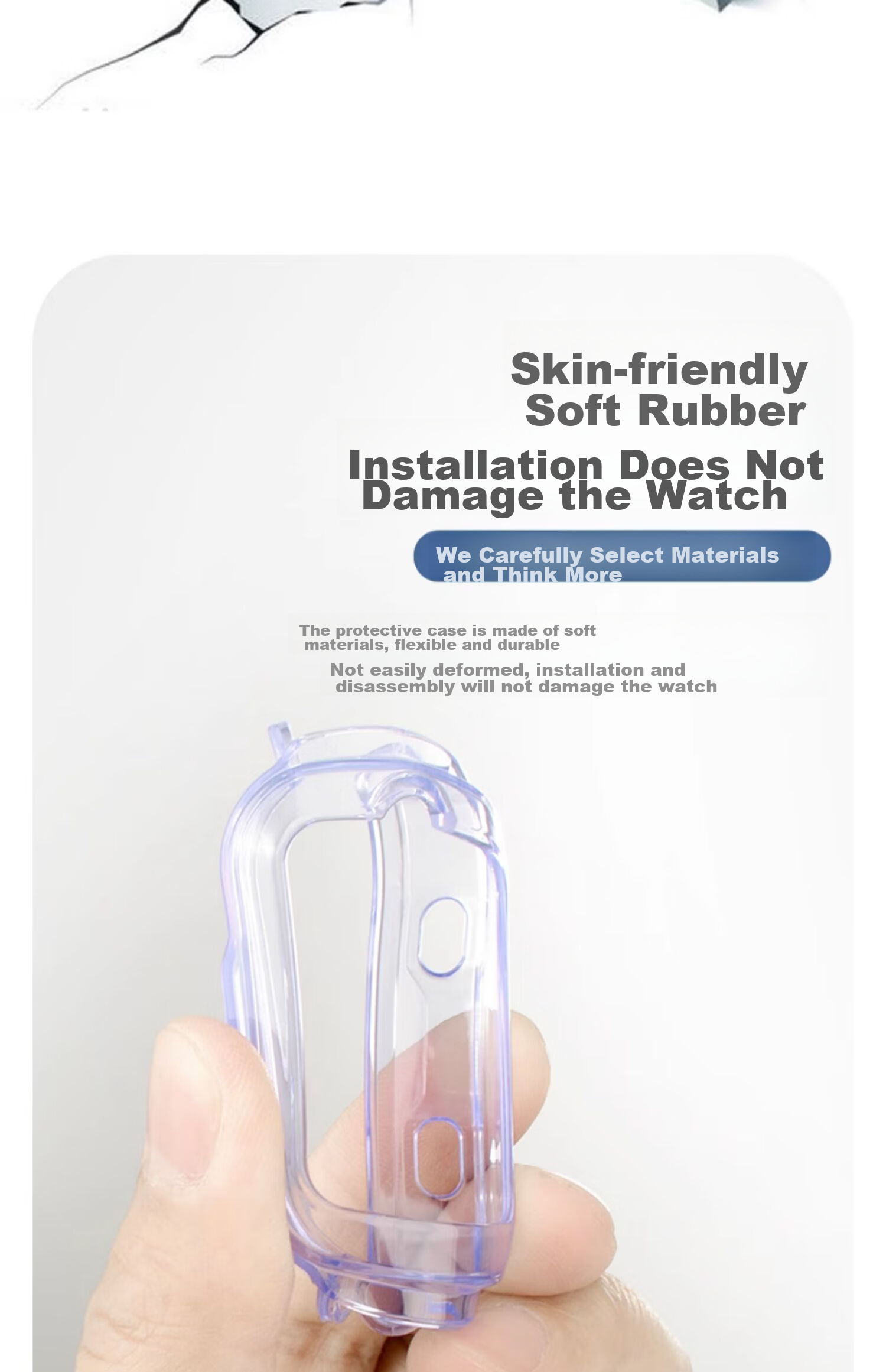Защитный чехол Iboann для Huawei Children's Watch 5, прозрачный, противоударный, из TPU