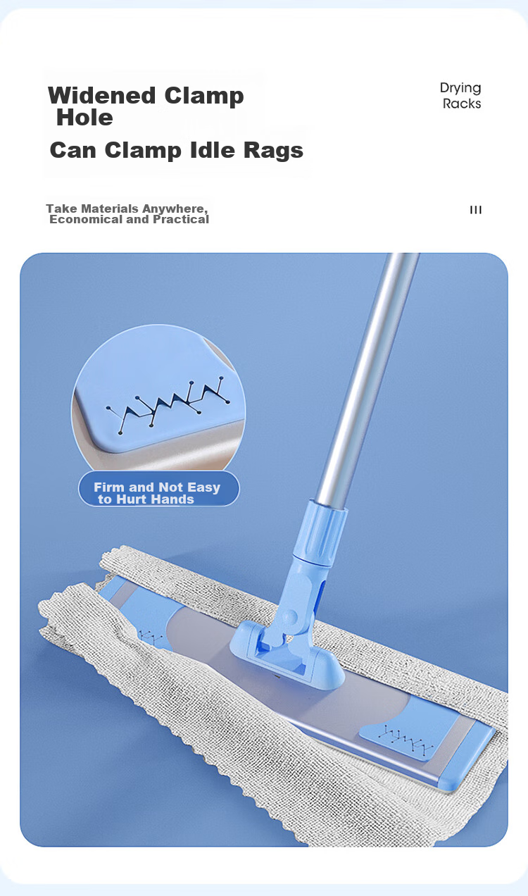 Швабра MARYYA electrostatic dust mop, 35см, алюминиевый сплав, плоская тряпка, влажные и сухие салфетки, 4 упаковки