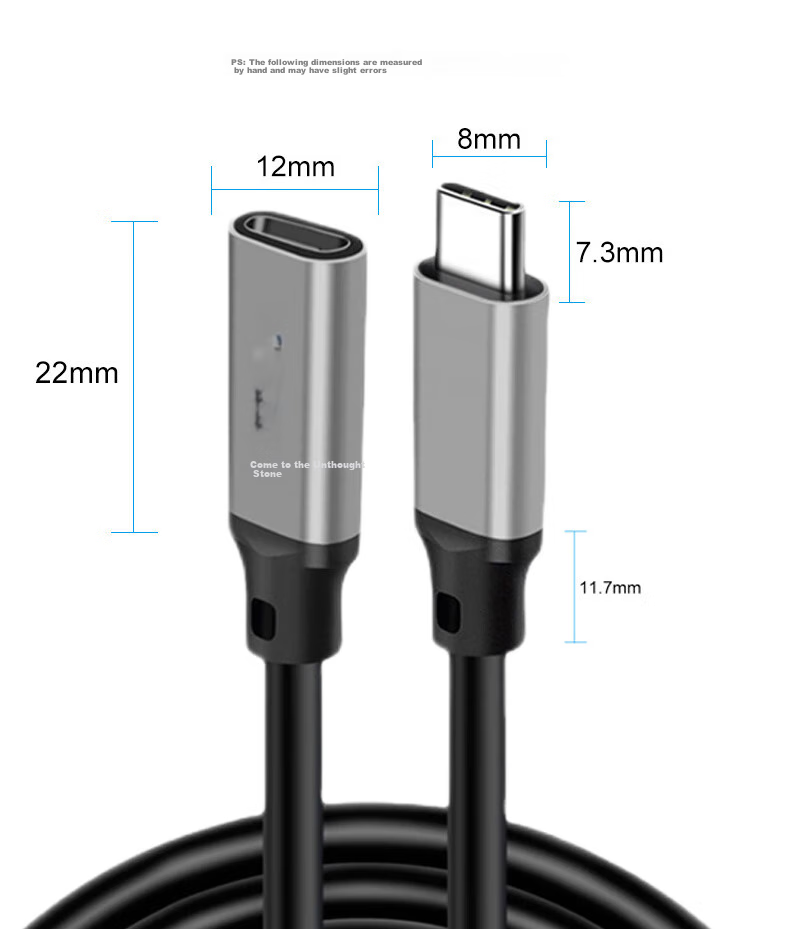 Кабель-удлинитель KSRGB Type-C Male to Female USB 3.1, 0.5 метра, PD100W