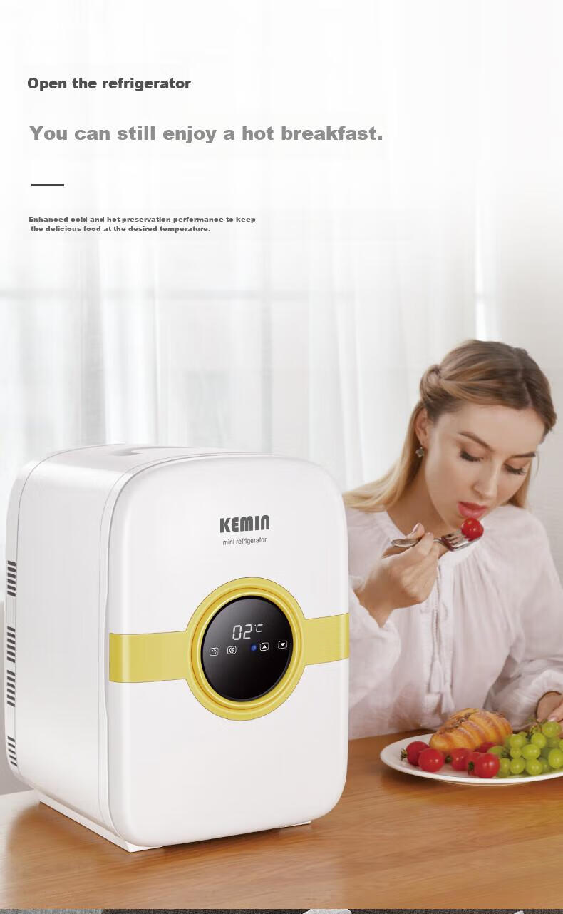 Автомобильный холодильник Kemin 22 л, двойное охлаждение, цифровое управление, для студентов, офиса, дома, тихий, энергоэффективный