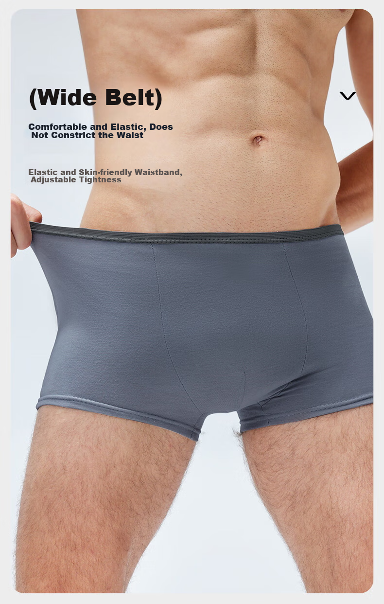 Одноразовые мужские боксеры Briars, 4XL, 4 шт., серый-синий