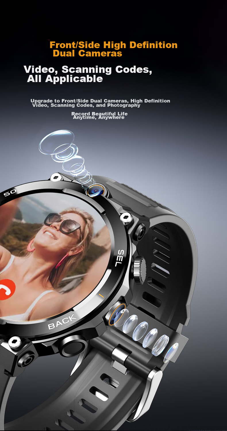 Смарт-часы Soaiy H80 с GPS, 4G, функцией звонков, камерой, мониторингом здоровья, водонепроницаемостью IP67, для детей и подростков
