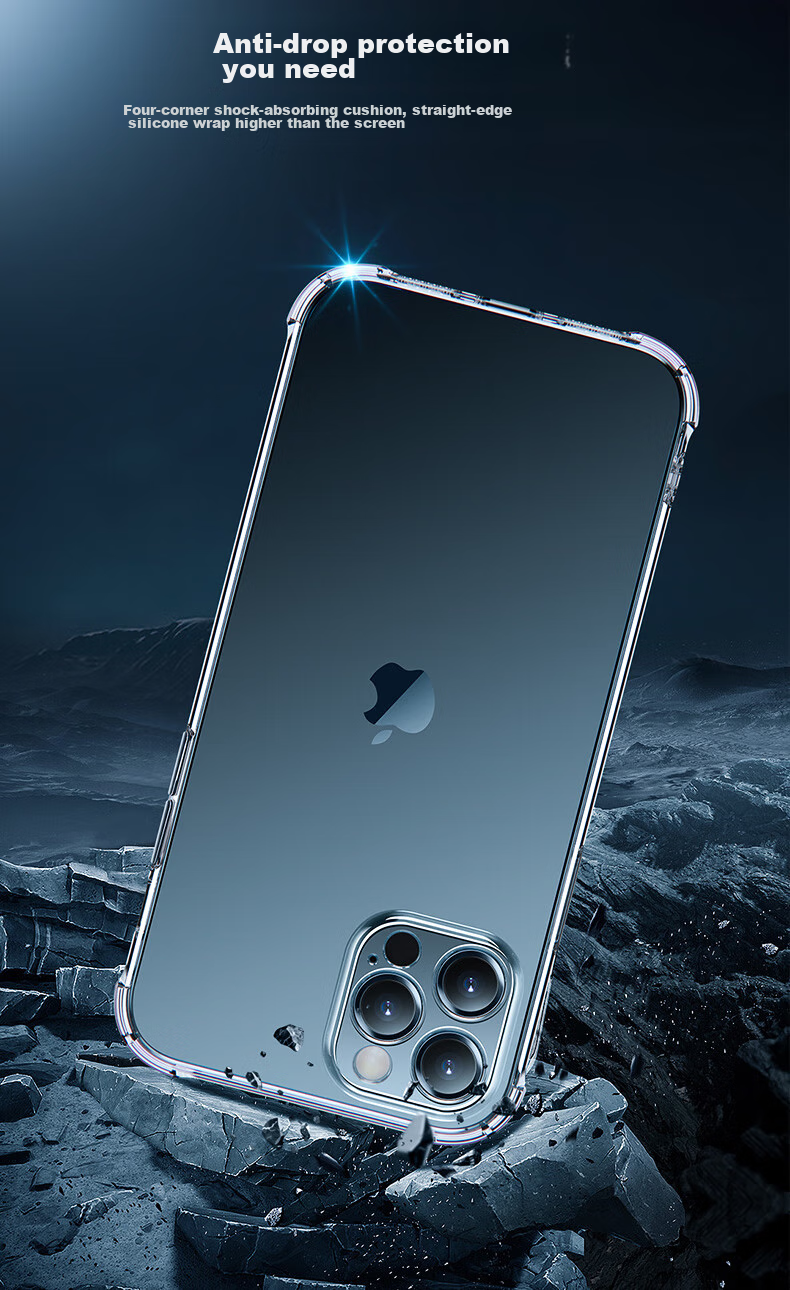 Защитный чехол Kelleia для iPhone 15 Pro Max, ультратонкий, с защитой объектива и противоударными подушками