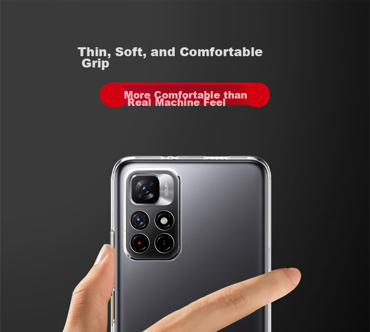 Чехол ESCAPE для Xiaomi Redmi Note 11 5G, прозрачный, силиконовый, противоударный