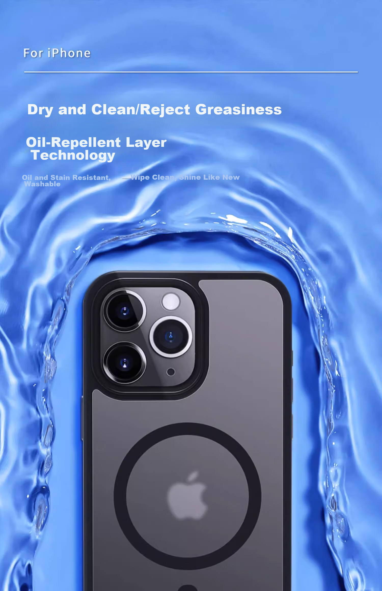 Чехол ZHIWEISHI для Apple iPhone 14 Pro Max, Skin-Feel Magnetic, ультратонкий, противоударный, с матовым покрытием, полуночный черный