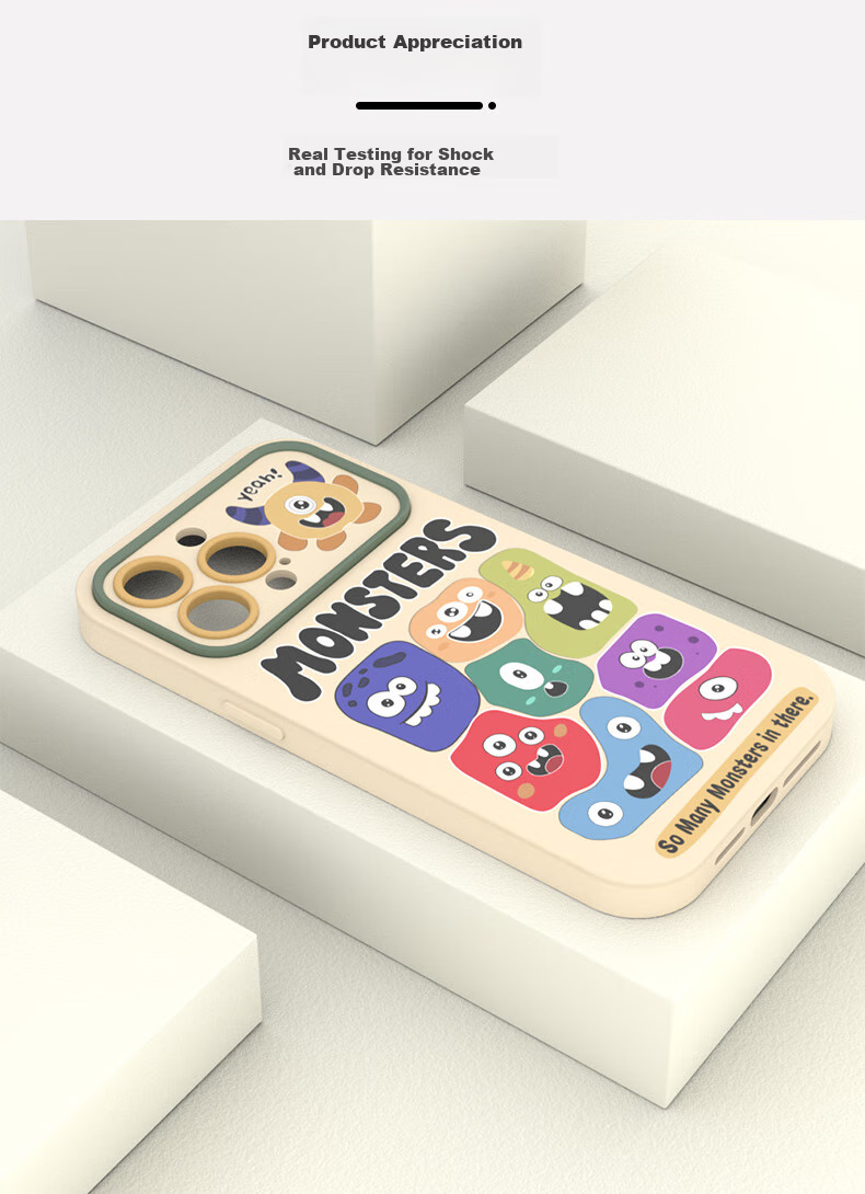 Чехол для Apple iPhone 15 Pro Max ZiTai "Monster Party", противоударный, из ТПУ, с рисунком