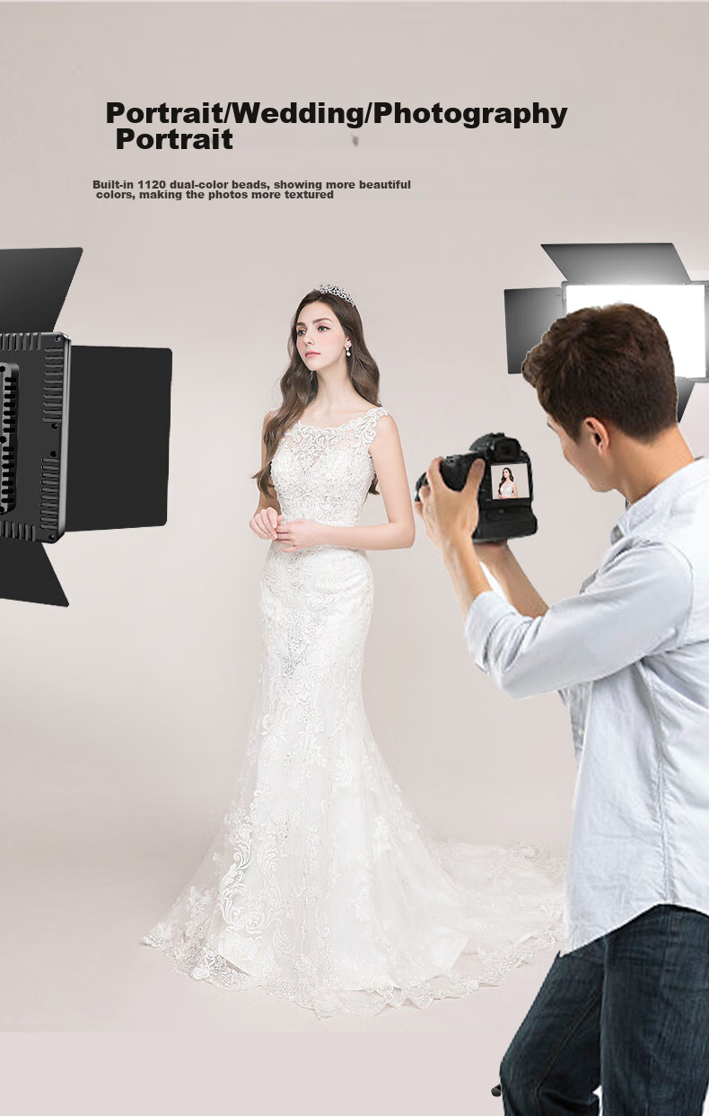Светодиодный заливающий свет SOMITA ST-800, 800LED, 3200-5600K, для видеосъемки, фотостудии, стриминга