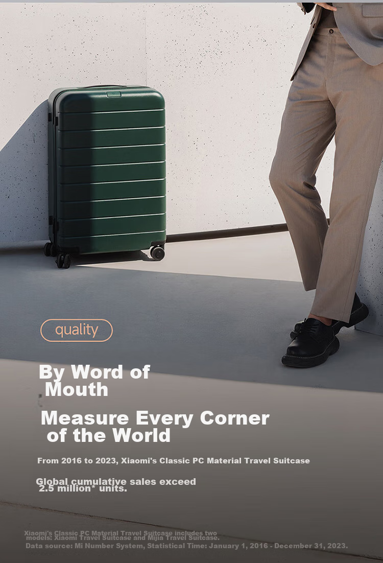 Чемодан Xiaomi Mijia Luggage, 28 дюймов, черный, PC, с кодовым замком