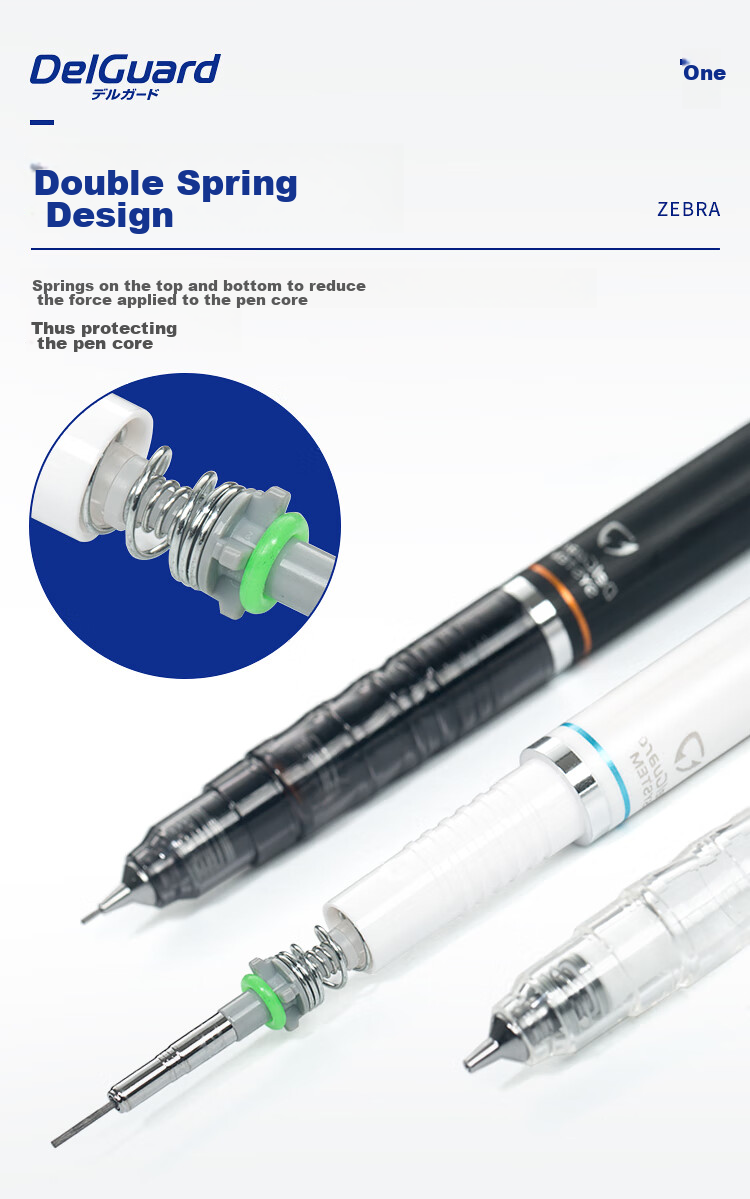 Механический карандаш ZEBRA DelGuard MA85, 0.5 мм, синий