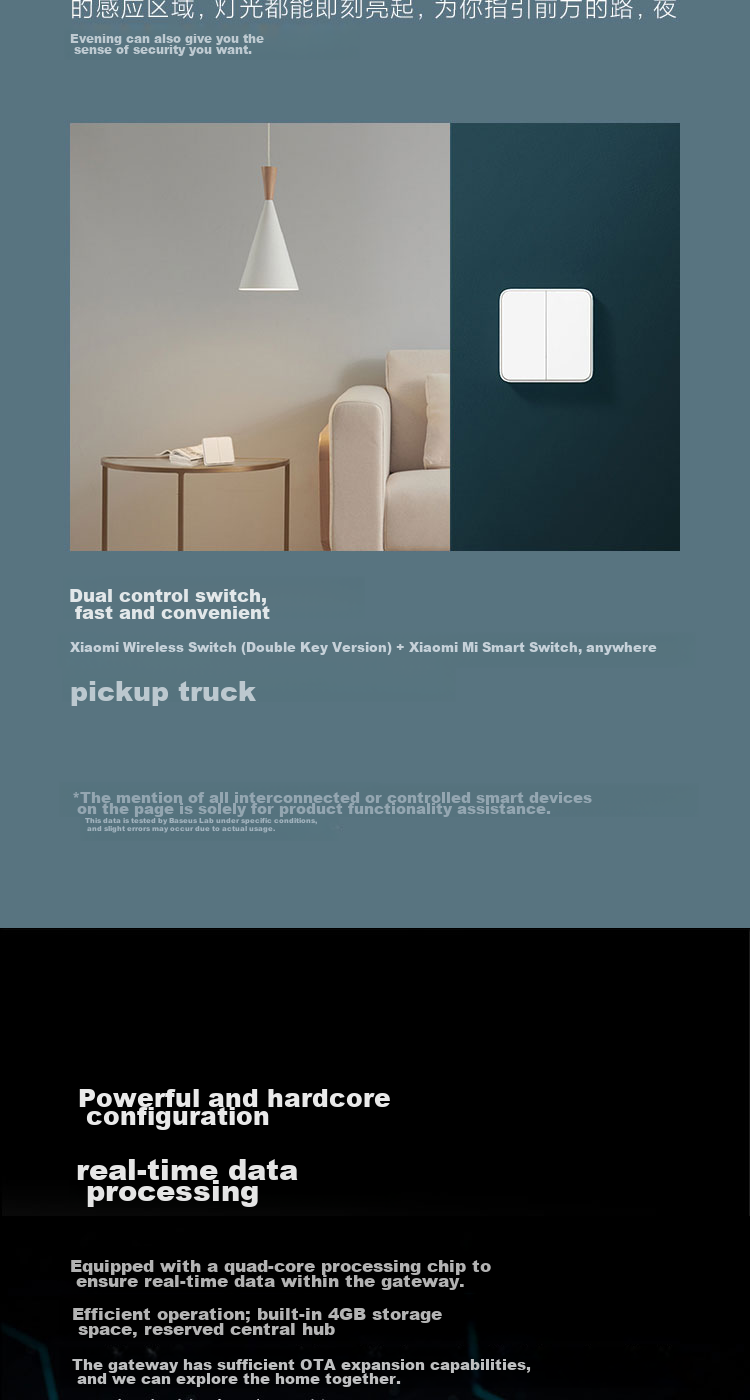 Умный хаб Xiaomi Mijia Smart Hub Gateway, центр управления умным домом, беспроводное управление, Bluetooth Mesh, миллисекундный отклик