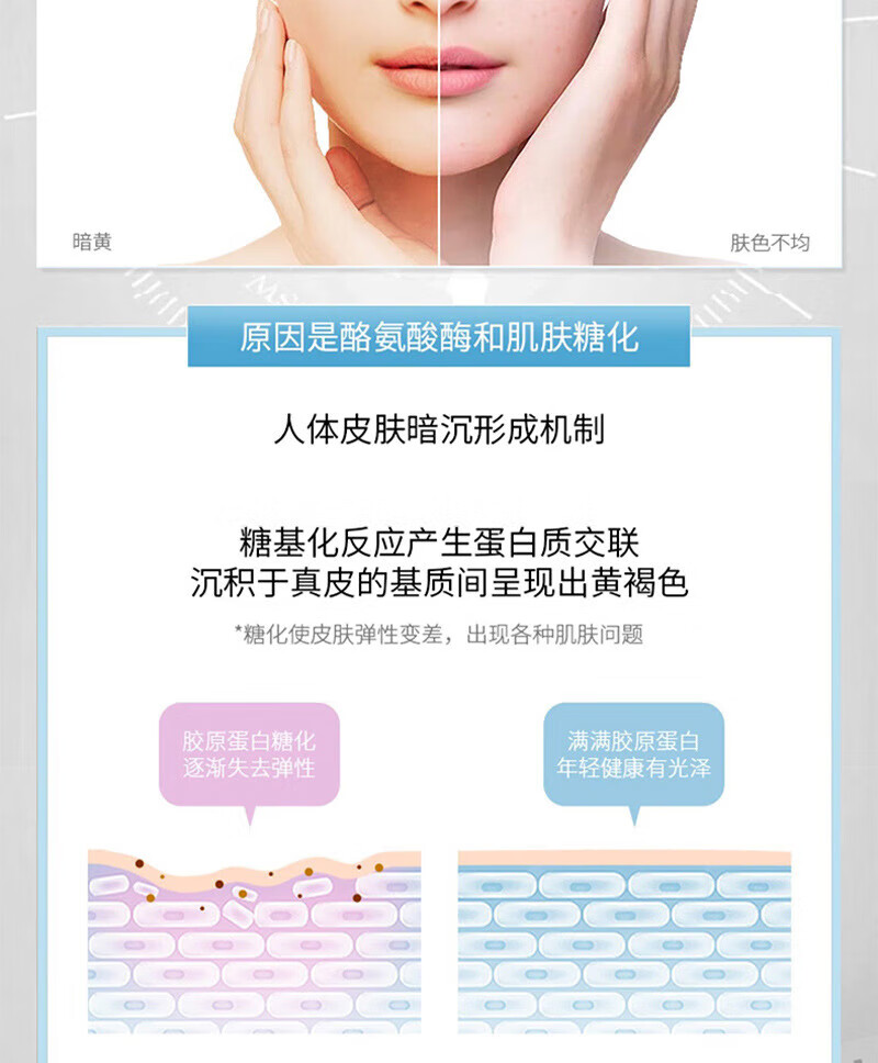 LEKKI氨甲环酸精华液传明酸氨甲环酸祛片斑烟酰胺左旋vc玻尿酸面脸部油