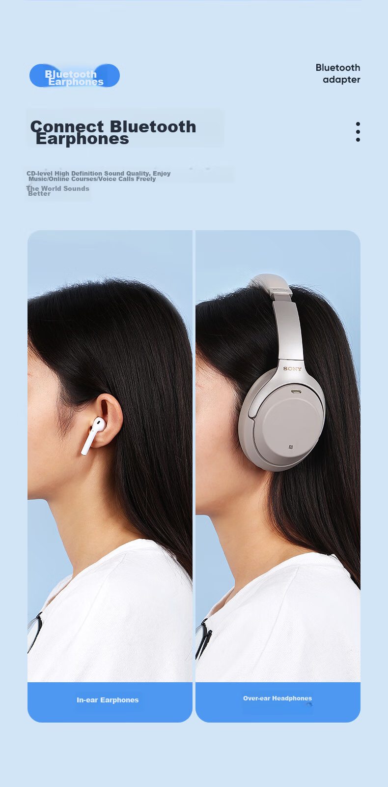 Bluetooth-адаптер BIAZE USB 5.3, приемник и передатчик Bluetooth, Plug and Play, для ноутбуков и настольных компьютеров, подключается к клавиатуре, мыши, внешним динамикам, беспроводным наушникам Bluetooth