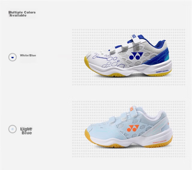 Кроссовки для бадминтона YONEX SHB101JRCR, детские, белые с синим, размер 35