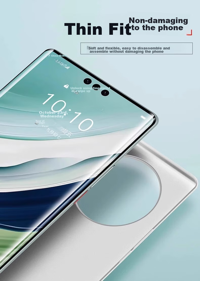 DIVI Чехол для Huawei Mate60 Pro, Ультратонкий, Матовый, Полупрозрачный, Защита от падений, Белый
