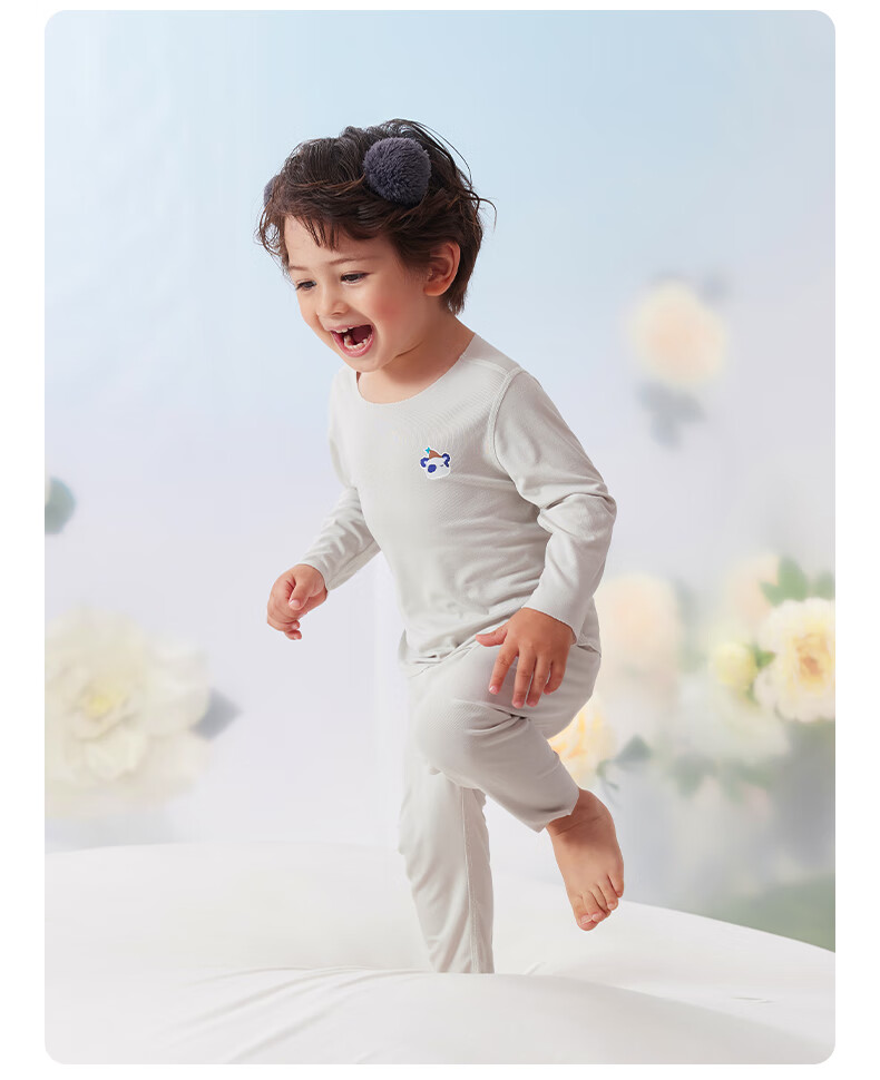 Комплект детской одежды Babycare Camellia, весна-осень, модал, тонкая пижама, домашний костюм, цвет "Садовый розовый", размер 110