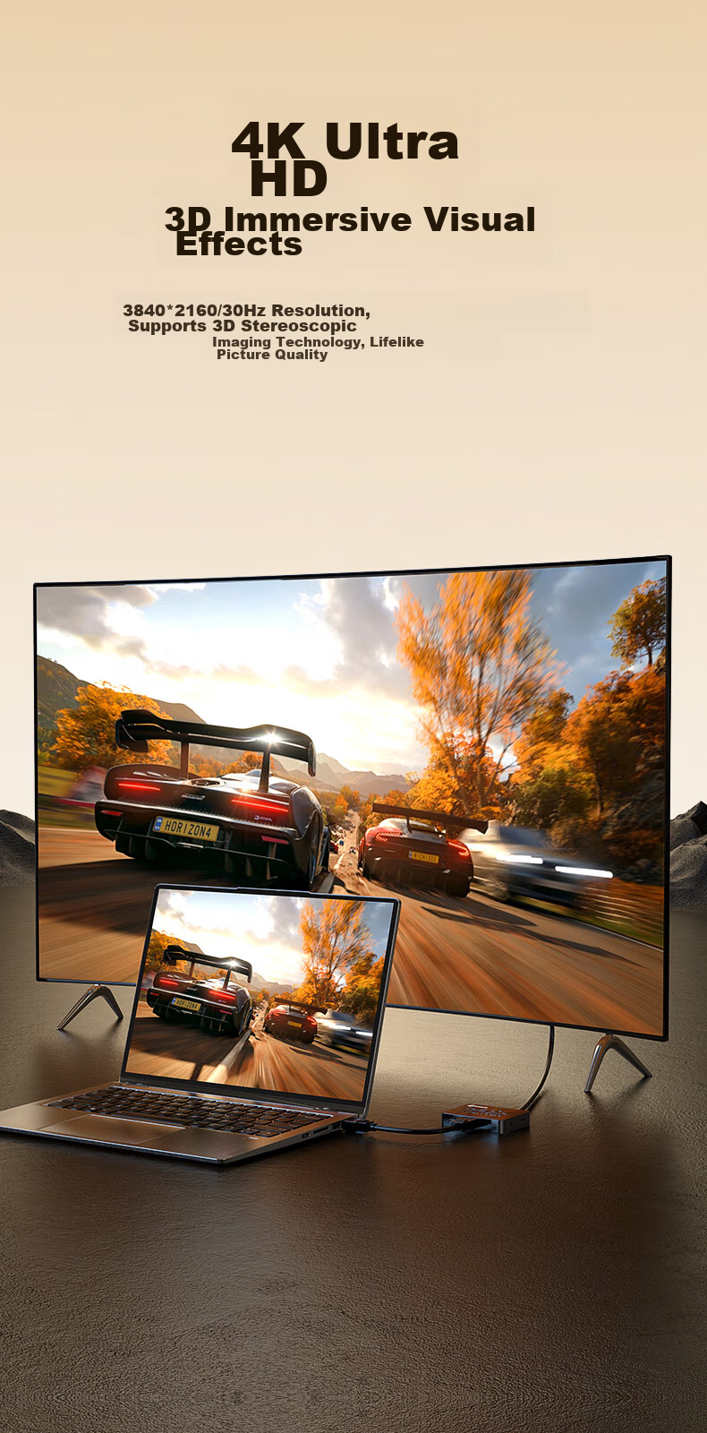 HDMI-разветвитель BIAZE 4K HD, один вход, два выхода, для ноутбука, телевизора, монитора, проектора, зеркальное отображение экрана