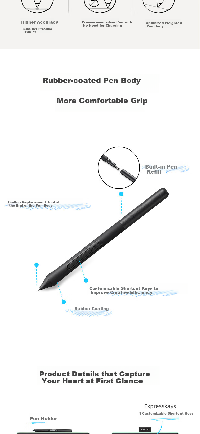 Графический планшет Wacom Intuos CTL-4100WLA/K0 Bluetooth, маленький, черный