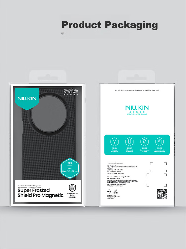 Противоударный чехол NILLKIN Shield Pro для Huawei Mate 70 Pro/Pro+, черный, с магнитом