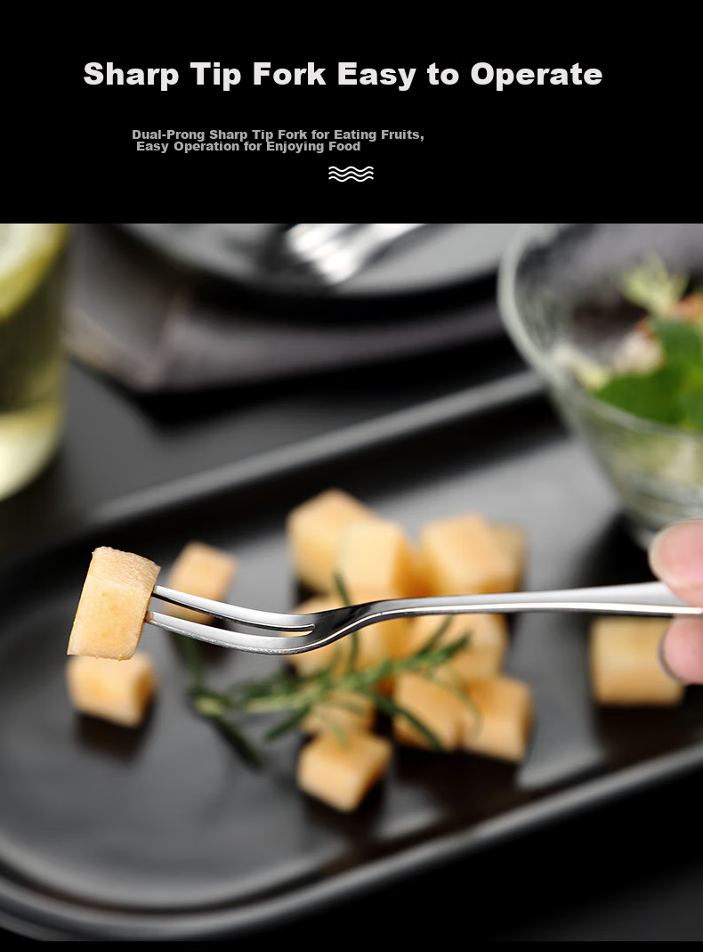 Набор вилок для фруктов Onlycook из нержавеющей стали, креативные вилки для тортов и десертов, набор из 5 штук