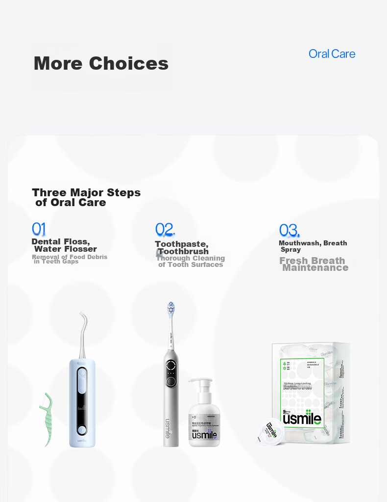 Usmile C20 Snow Mountain White, портативный ирригатор для полости рта, зубной очиститель, устройство для полоскания, подарок на Новый год и День святого Валентина
