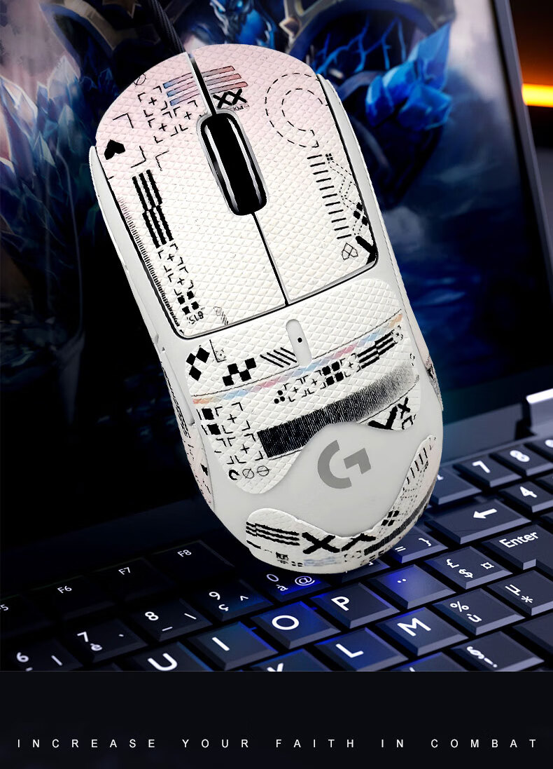 JPLAYER Накладки на мышь против скольжения для Logitech G Pro X Superlight 2, влагопоглощающие, противоскользящие, полноразмерные