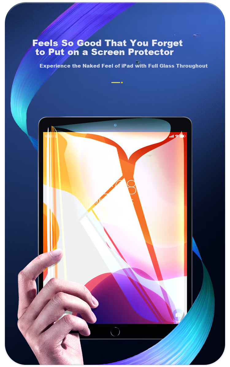 Защитная пленка JPLAYER для Apple iPad 9/8/7 (10.2 дюйма), синяя световая фильтрация, защита глаз, анти-отпечатки, анти-падение, защита от царапин