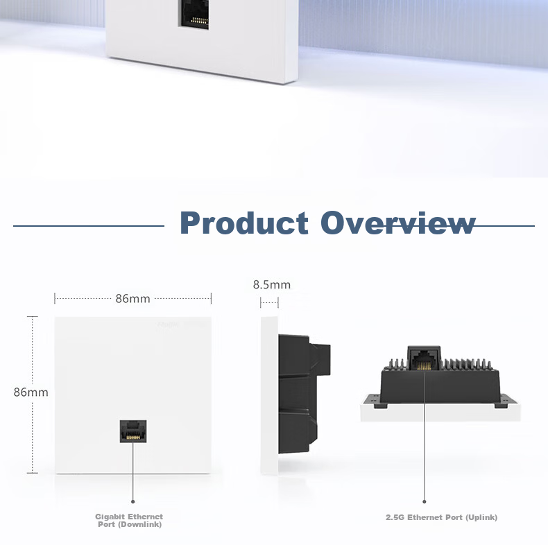 Wi-Fi 7 Mesh-точка доступа Ruijie RG-EAP172(MG), 2.5G, 3600 Мбит/с, 160 МГц, для дома и офиса