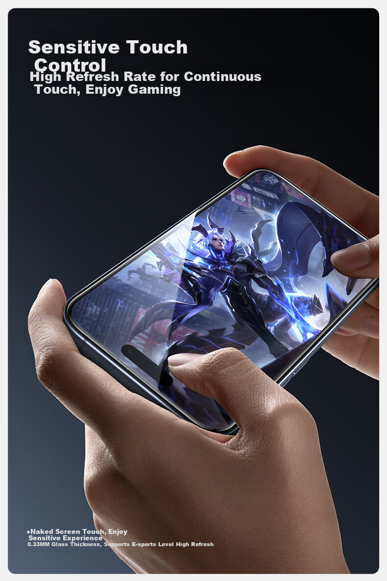 Защитное стекло Shanmo для iPhone 15 Pro Max, полное покрытие, высокая четкость, усиленное, противоударное, от отпечатков пальцев, без пыли, быстрая установка, без пузырей, 2 шт.