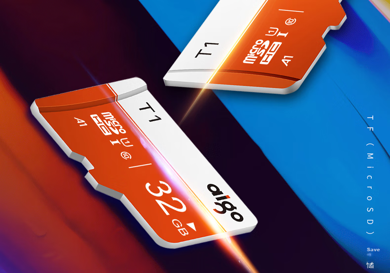Карта памяти Aigo 32GB TF (MicroSD) U1 A1 V30 для камер видеонаблюдения и видеорегистраторов, скорость чтения 100 МБ/с