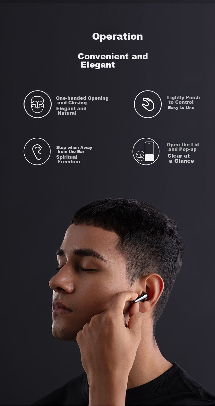 Беспроводные наушники Rongyaoqinxuan TiinLab S7, Bluetooth, Hi-Fi звук, шумоподавление, титановый серебристый