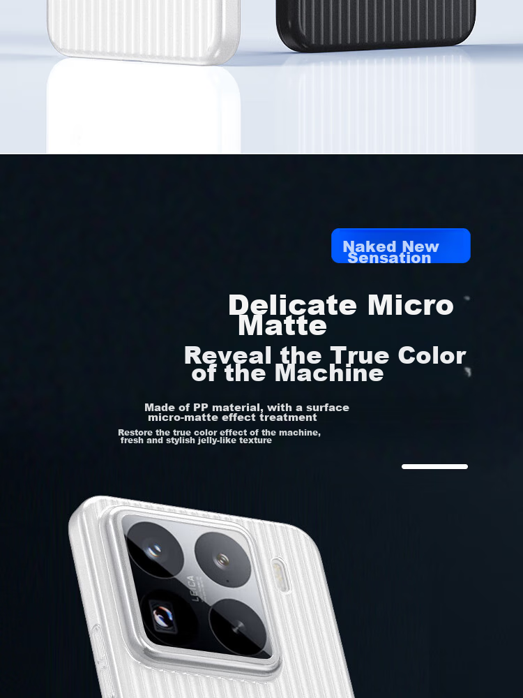 ESCASE Ультратонкий матовый чехол для Xiaomi 15 Pro, защита камеры, противоударный силиконовый чехол с простым дизайном для мужчин и женщин, грязеотталкивающий, анти-отпечатки пальцев, полупрозрачный белый