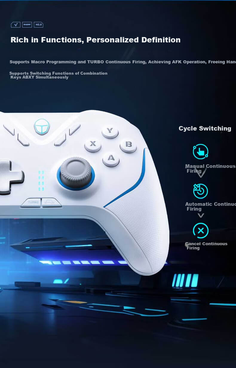 Беспроводной игровой контроллер ThundeRobot G50 Ultra, виброотдача триггеров, стиль Xbox, джойстик TMR, триггеры Холла, Bluetooth, гироскоп, ПК, черный
