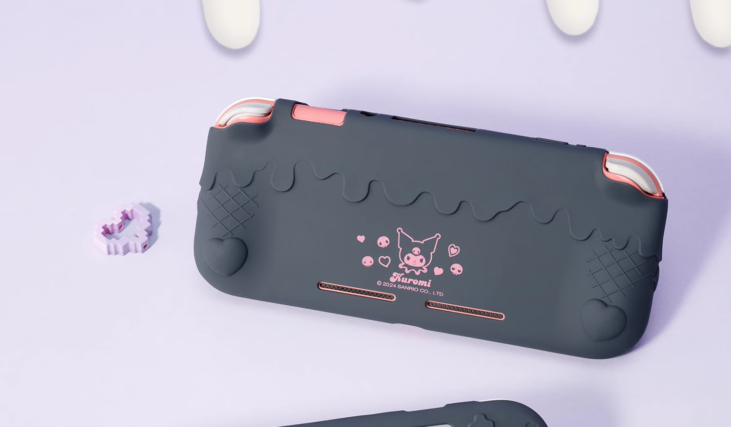 Защитный чехол Jixiang для Nintendo Switch Lite, полный комплект с колпачками для джойстиков, силиконовый, официальный, Sanrio Co-Branded, противоударный