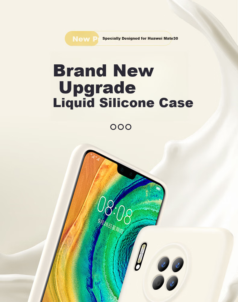Чехол для Huawei Mate30, силиконовый, противоударный, черный