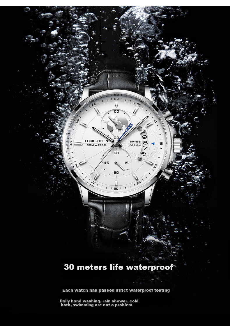 LOUIE JUELEN Swiss Certified Мужские часы, полностью автоматические механические/кварцевые, деловые, высококачественные, наручные часы для студентов, подарок для парня