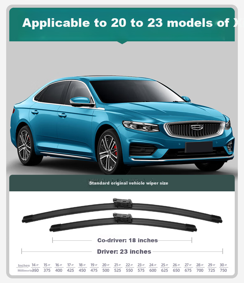 Щетки стеклоочистителя XUFENG для Geely Xingrui 2020-2025, бескаркасные, 18 и 23 дюйма
