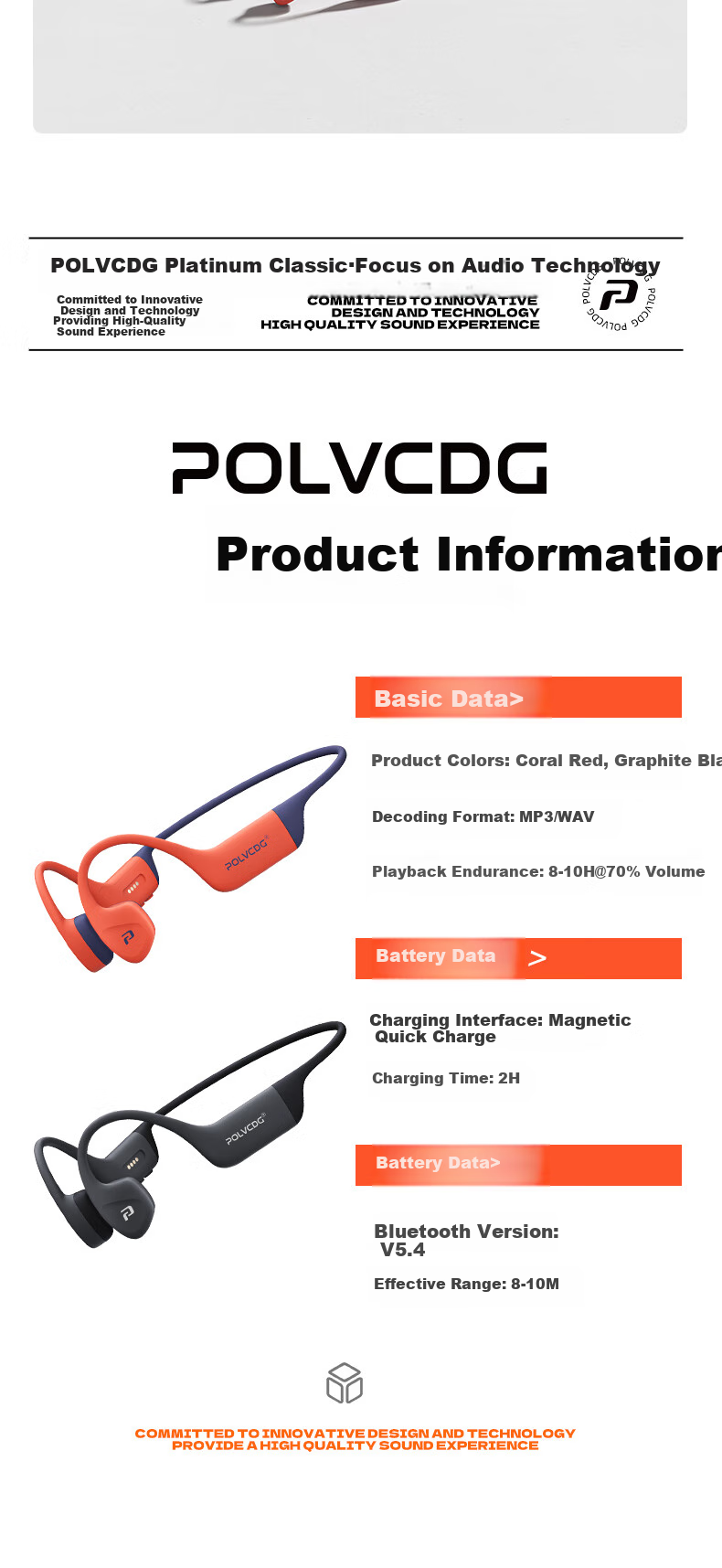 Беспроводные наушники POLVCDG X16 с костной проводимостью, спортивные, для плавания, водонепроницаемые, с защитой от пота, долговечные